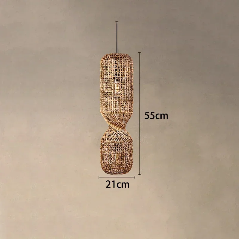 Japanse Wabi Sabi Retro Rotan Hanglamp Zen Tea Room Homestay Hotel Restaurant Bar Kroonluchter Home Decor Verlichting
