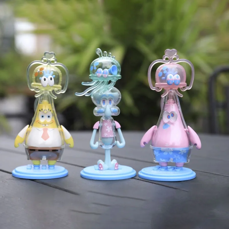 

SpongeBoBSE Jumping Jellyfish Collection Action Figures Gift Cartoon Characters Peripheral Toys Desktop Decorations Kids Gifts