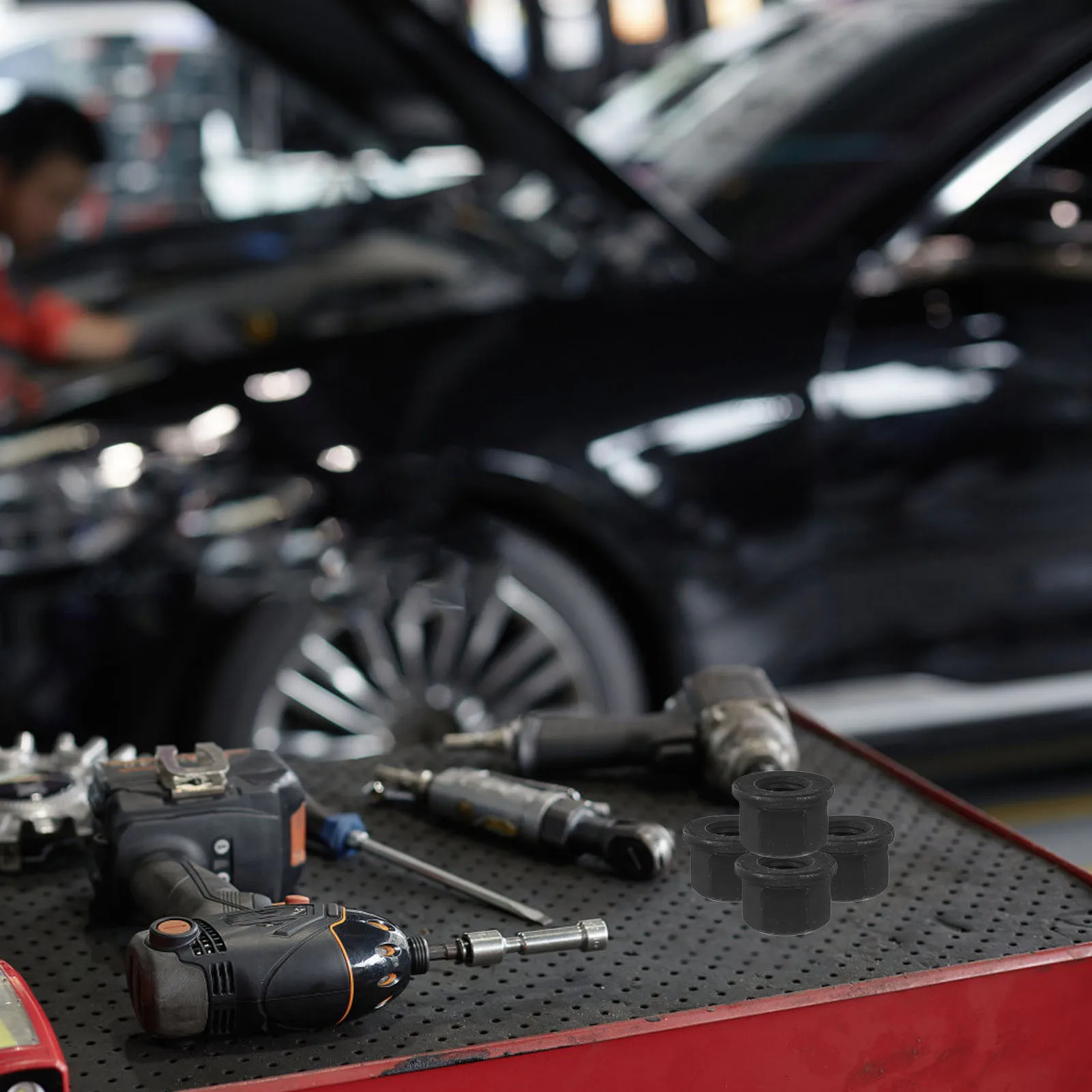 Tuerca con reborde de acero al carbono M10, tuerca con reborde hexagonal, tuercas gruesas duraderas para uso mecánico y de ingeniería, 5 uds.