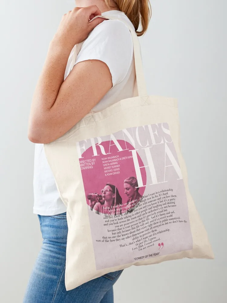 

frances ha monologue film poster Tote Bag shopping trolley bag Gift bag reusable grocery bags large size bags