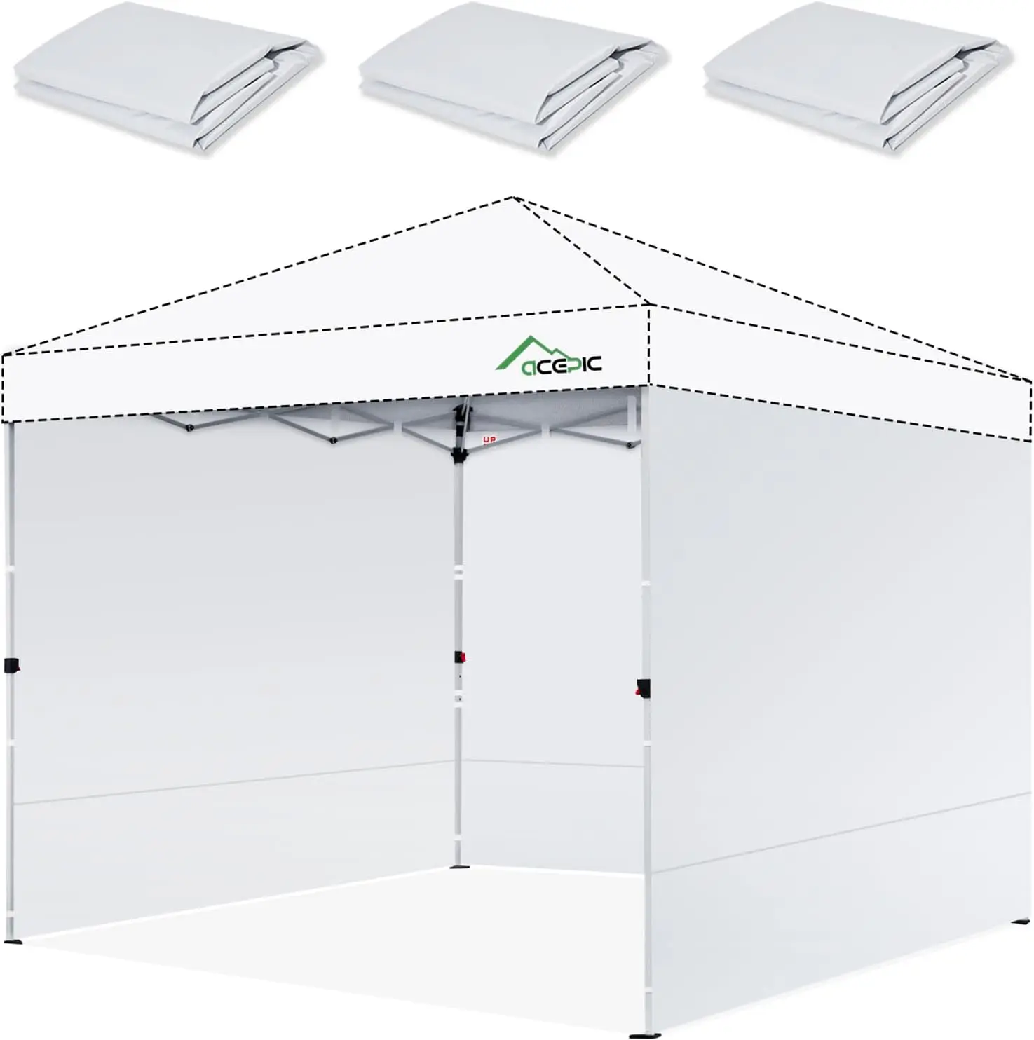 

Canopy Sidewalls for 10x10 Pop Up Canopy Frame, Waterproof UV Protection Material for Outdoor Events, Courtyard, Vendor