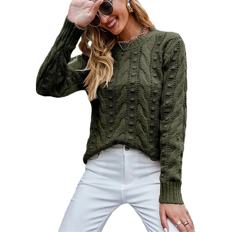 YJKDYK 2025 Women's Sweater Solid Color Ladies Pullovers Casual O-neck Thicken Warm Female Knitwears Tops  Women's Clothing