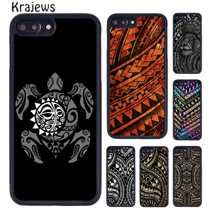 Krajews Maori polynesian samoan tribal Phone Case Cover For iPhone 17 Air 16 15 14 plus 11 12 13 pro max coque