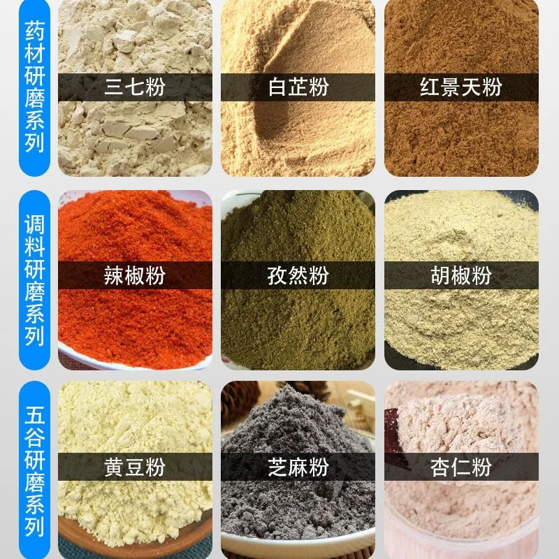 Electric Grinder for Herbs Grains Spices, Fine Powder Pulverizer Machine, Small Home Use Dry Food Mill