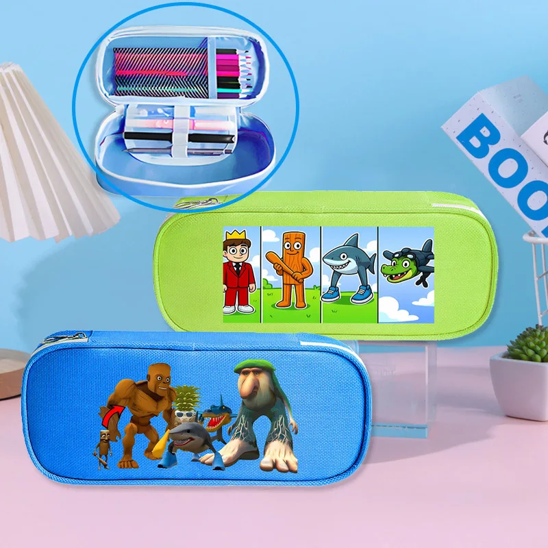 

Italian Brainrot High-capacity Pencil Case for Students Anime Cartoon Fashion Pen Bag Boys Girls Stationery Storage Box Gifts