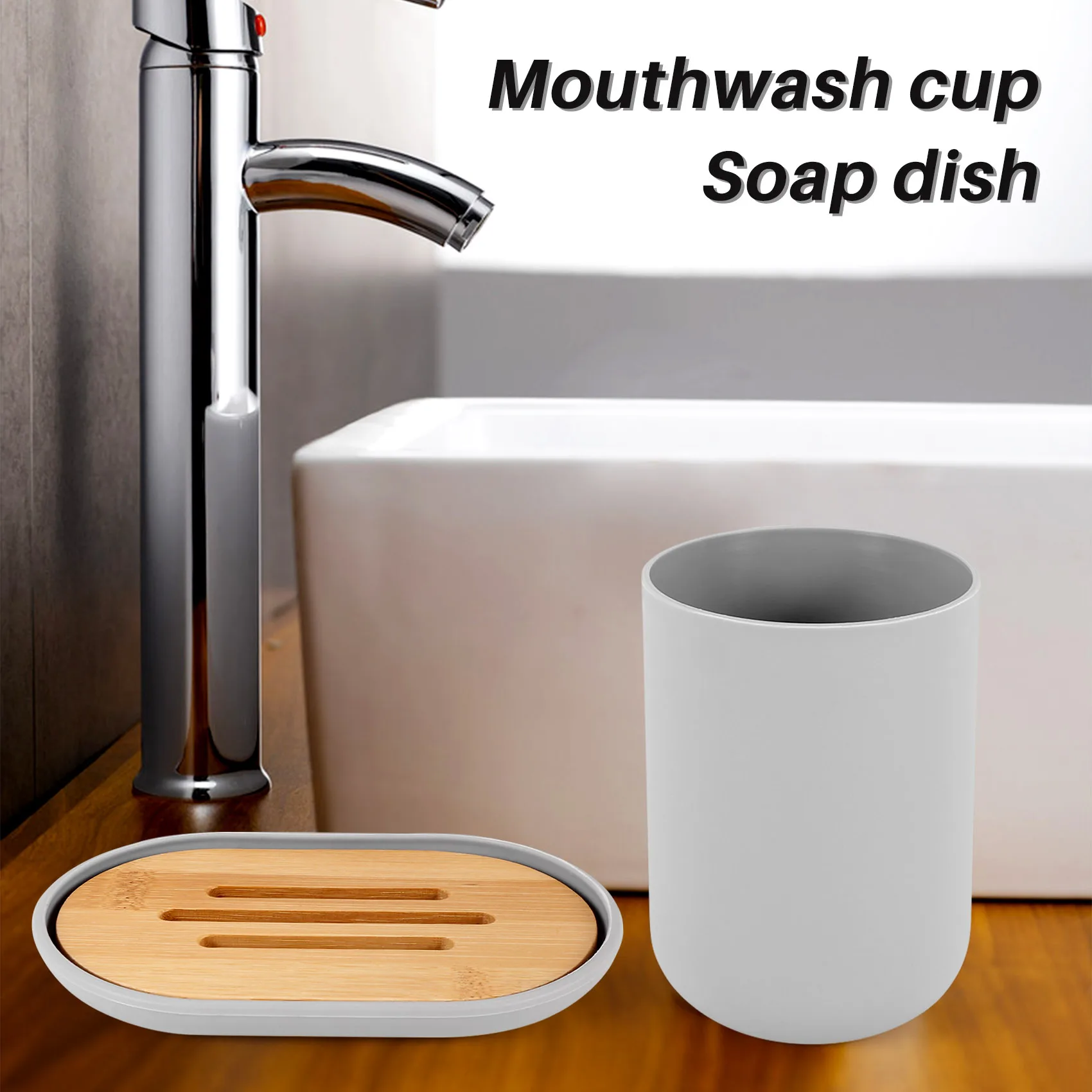 HHTL Bathroom Accessories Set Soap Dispenser Bottle Dish Washroom Toothbrush Holder Cup Suit