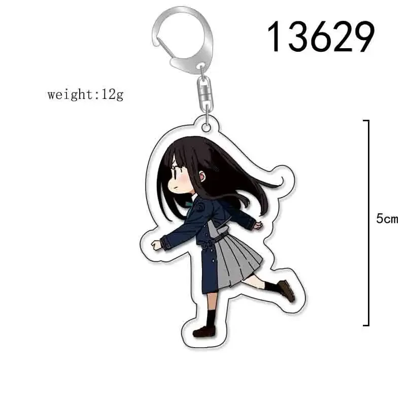 Lycoris Recoil Nishikigi Chisato Delicate Characters Pendant Keychain Anime Accessories Mini Kawaii Creative Props Toys Hobbies
