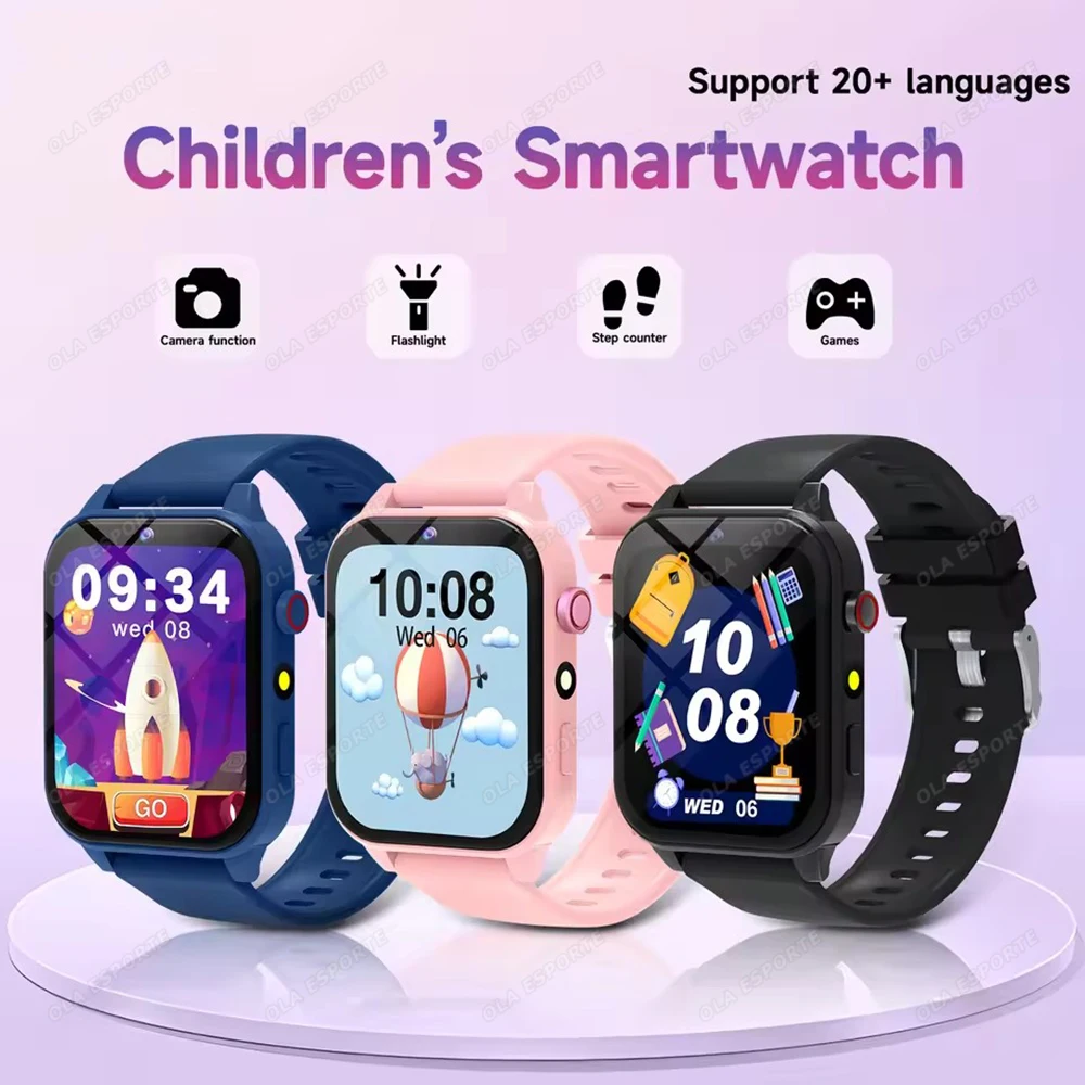 

Детские игровые часы с камерой 18, классический игровой калькулятор, будильник, мониторинг сна, детские часы, подарок на день рождения для мальчиков и девочек