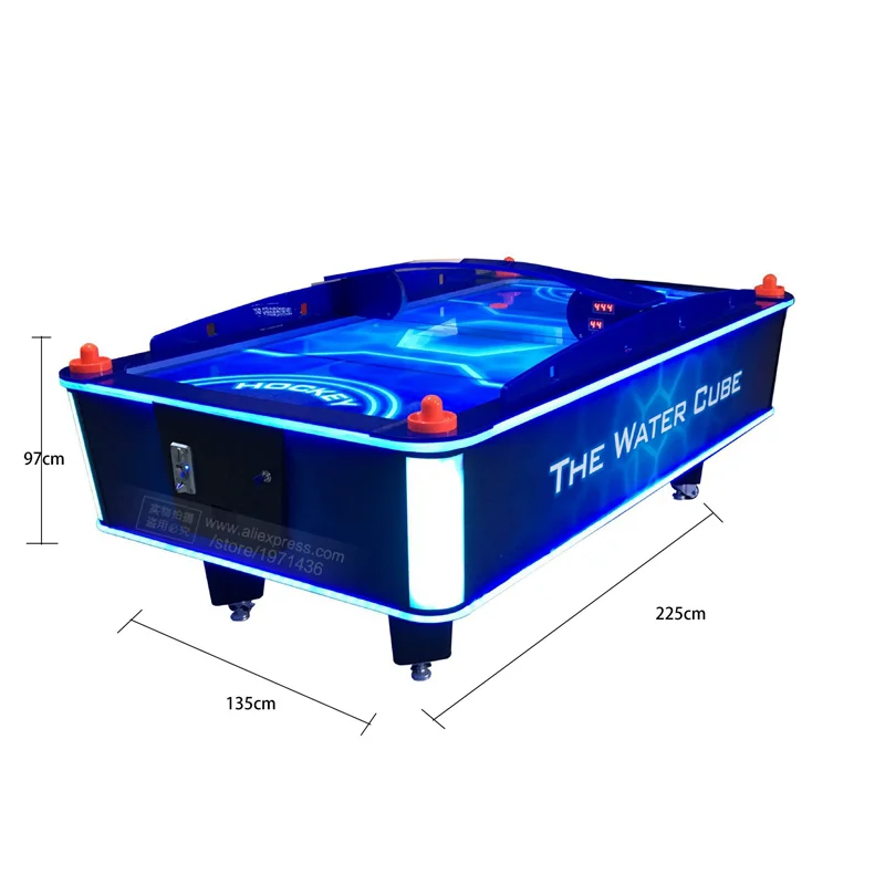 The Water Cube Curve Air Hockey Table Indoor Game Room Token Coin Operated Amusement Center Arcade Tickets Redemption Machine