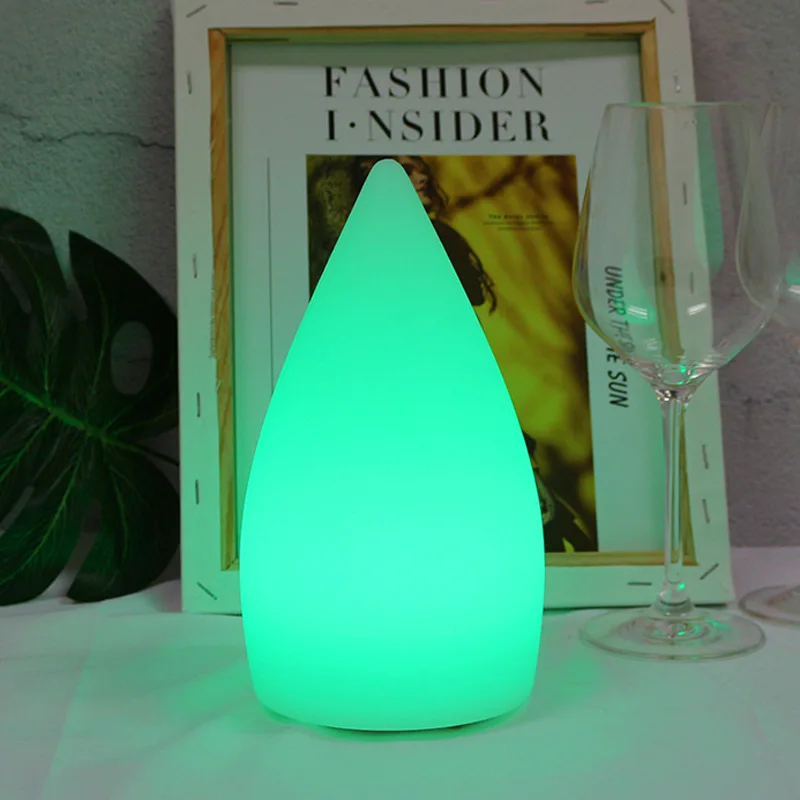 Novelty RGB LED Table Lamp Remote Control 16-Color Changes Desk Night Light for Bedroom Birthday Party Decoration Christmas Gift