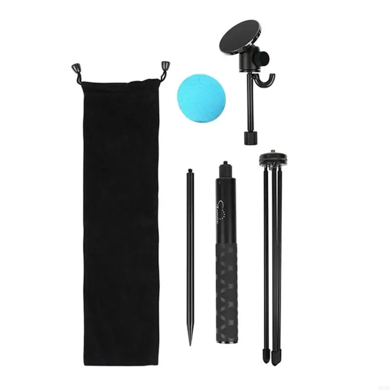 

Golf Swing Aid Phone Stand Expandable Aluminum Rod With Storage Bag for Trainings W89F