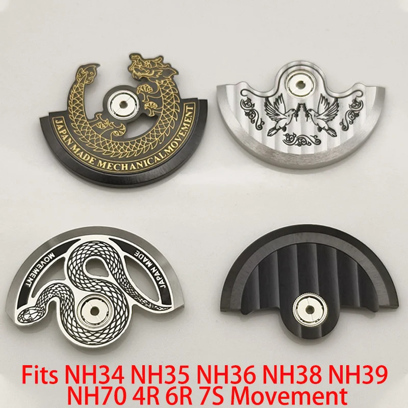 

NH35 Movement Automatic Hammer Rotor Fits 4R 6R NH70 NH34 NH35 NH36 NH38 NH39 7S26 Movement Men's Watch Refit Accessories