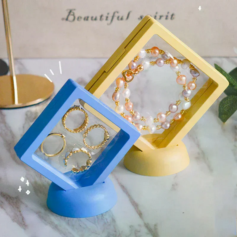 

5 шт. пластиковых 3D-подставок для демонстрации украшений, прозрачные держатели для ожерелий и браслетов, для подарочных магазинов, коробки для хранения, случайный цвет