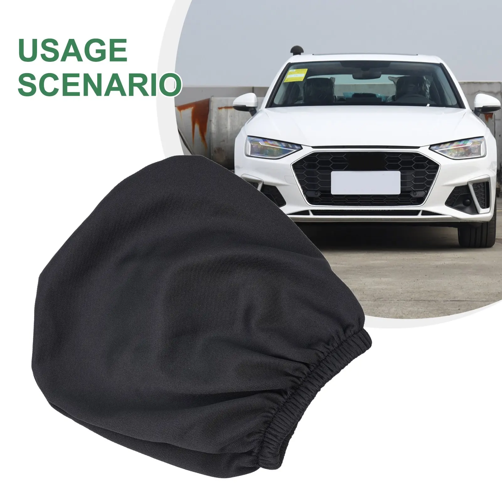 Hot Brand New Headrest Cover Cover 20cm X 22cm Black Car Truck Parts Dirt Resistant Full Coverage Grey StrechCloth