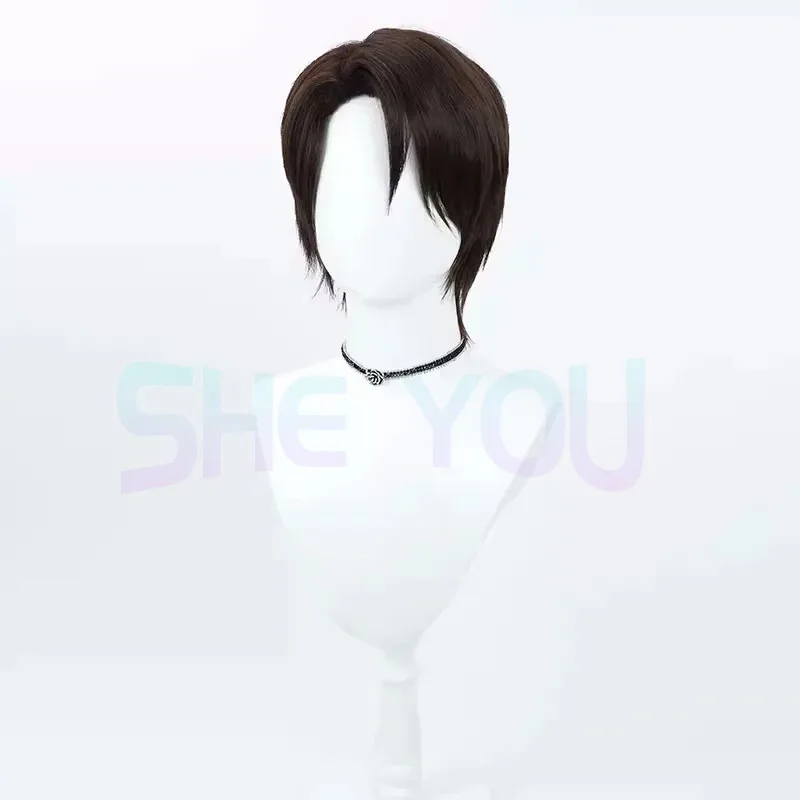 أنيمي بليتش أيزن Sōsuke تأثيري مقاومة للحرارة الشعر الاصطناعية هالوين لعب الأدوار حفلة + غطاء شعر مستعار مجاني