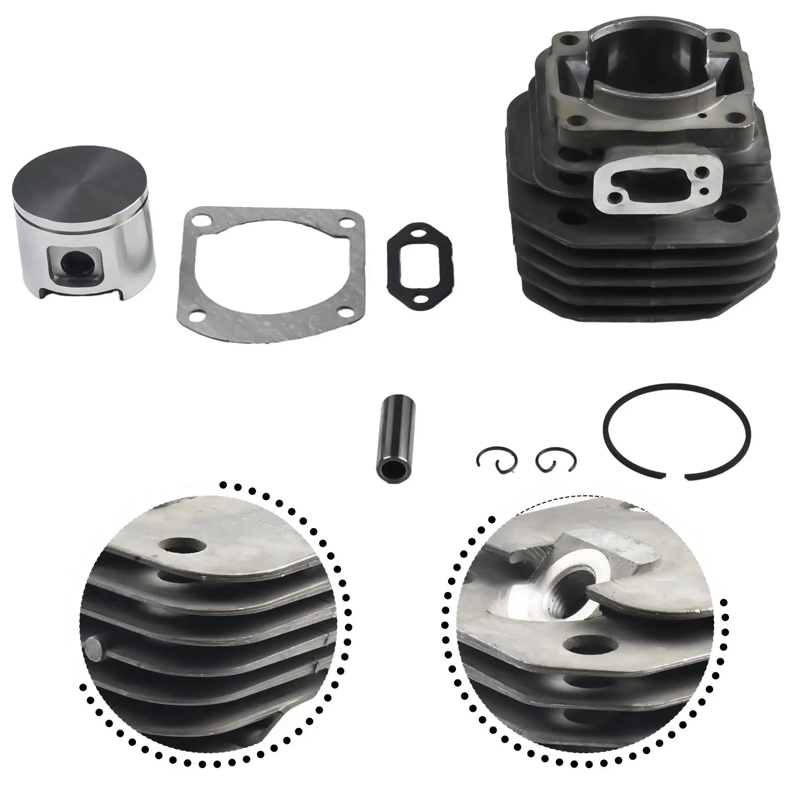 Cylinder and For Piston Kit for 61cc for chainsaw with 48mm Bore Featuring for All Core Components for Engine Reconditioning