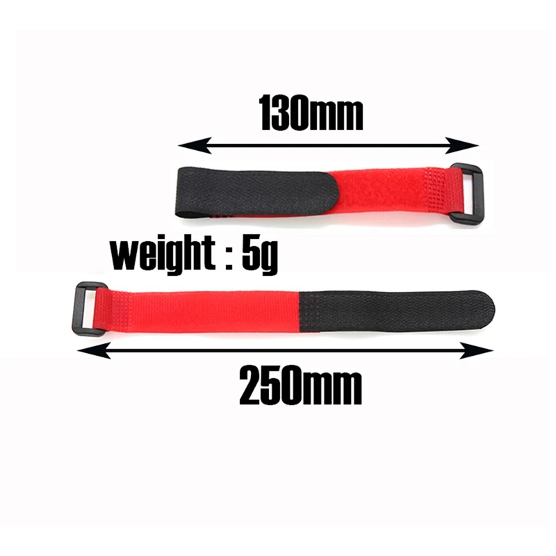 10PCS 25Cm Lipo Battery Tie Cable Antiskid Tie Down Strap Colors For RC Helicopter Quadcopter RC Crawler Car