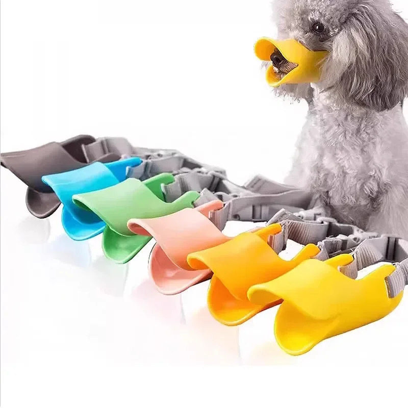 Dog Mouth Silicone Duckbill Mask for Pet Dogs Anti Bite Stop Barking Small Large Dog Mouth Pet Dog Accessories