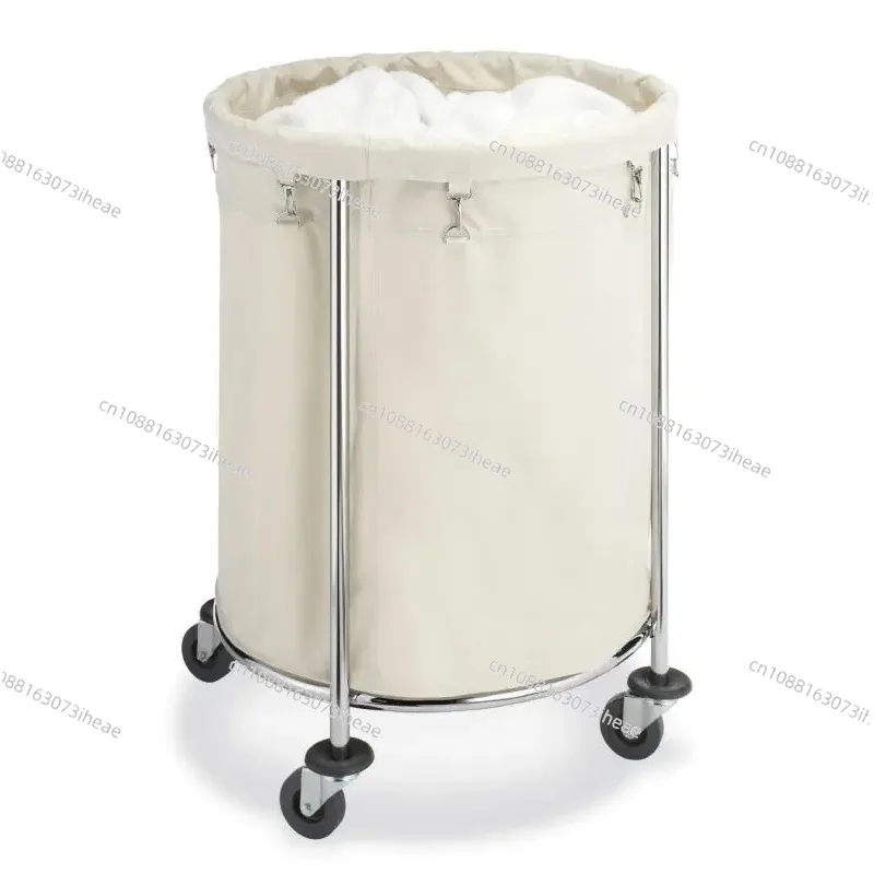 Round linen trolley for hotel/home laundry