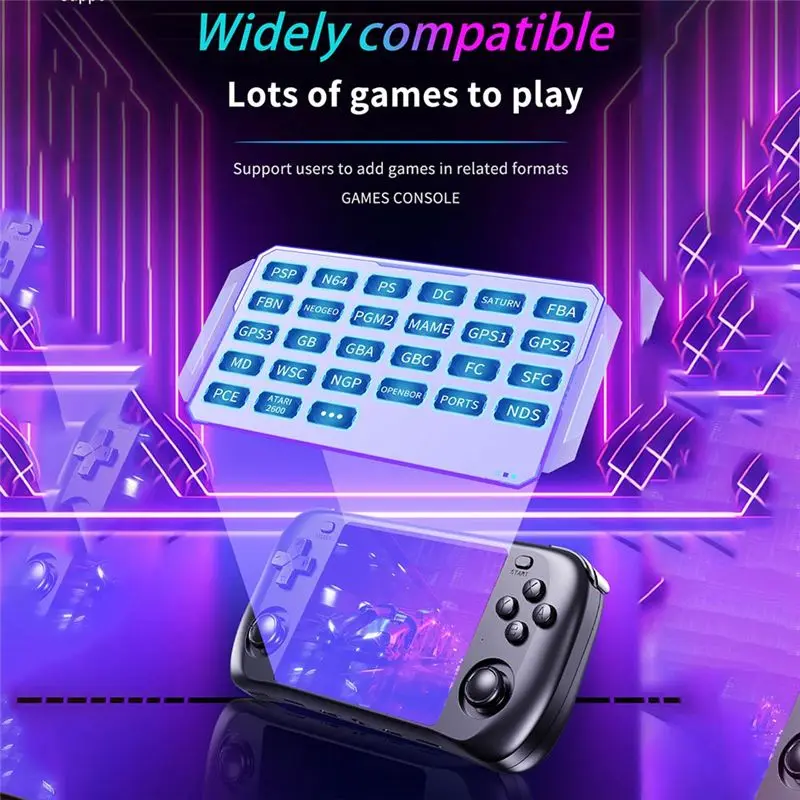 [LXYA68Z!] Portable Video Game Player Pocket Handheld Console H36S 3.5 Inch 64G Storage Emulates For PSP/For PS1/GBA/SNES/NES B view 4