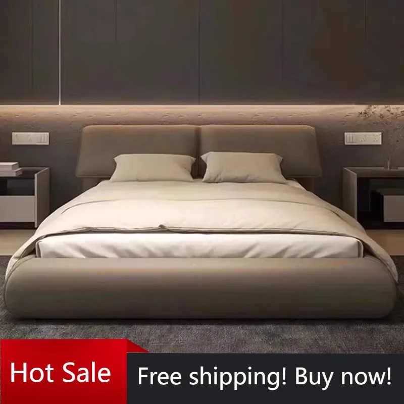 

High End European Double Bed Headboard Glamorous Full Size Twin Bed Frame Luxury Platform Wood Cama Box Casal Nordic Furniture