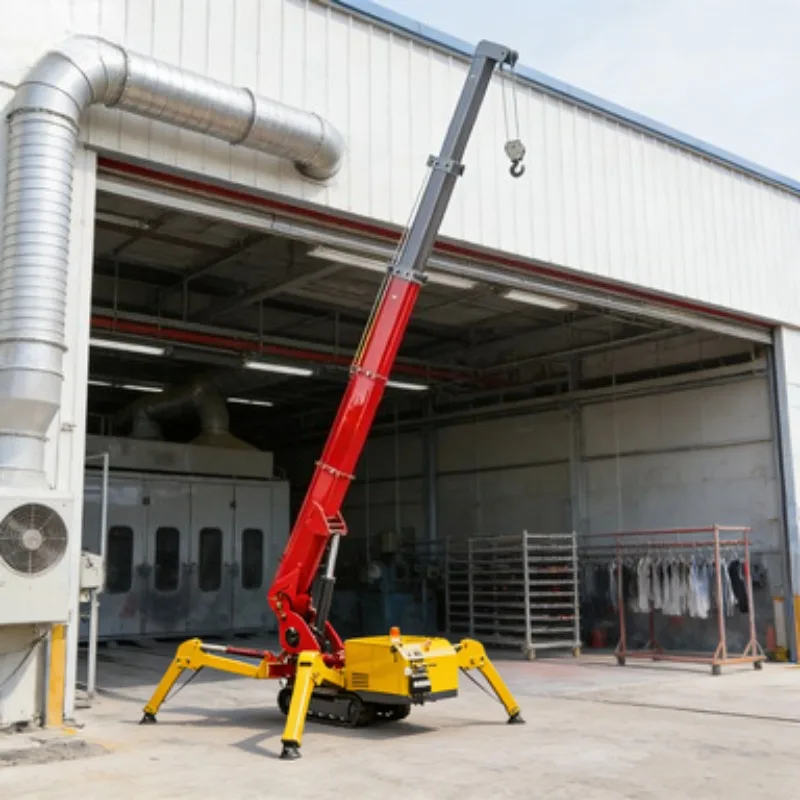 Hot Sale 3 Ton 12 Ton Hydraulic Telescopic Boom Lift Spider Crane Compact and Efficient  Mini Micro Spider Crawler Crane