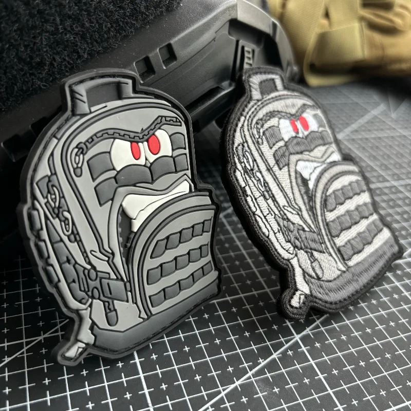 3D PVC Warrior Backpack Tactical Patch Luminous Morale Badge Embroidery Patches for Clothing Hook and Loop Military Stickers