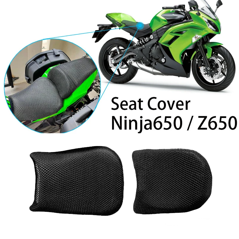 Motorcycle NEW Protecting Cushion Seat Cover Fit for Kawasaki Ninja650 Ninja 650 Z650 Z 650 Fabric Saddle Seat Cover Accessories