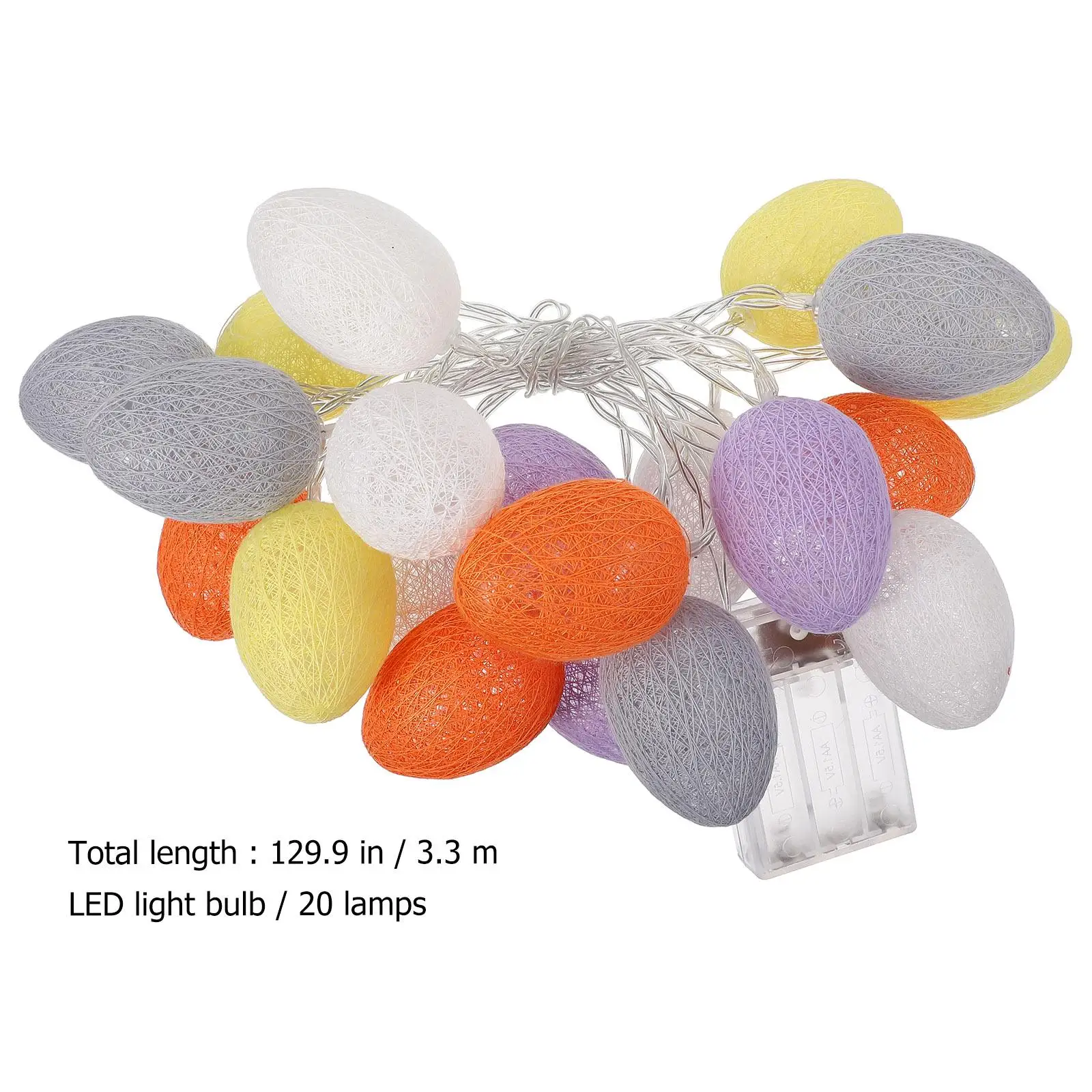 20 Light Decorative String Lights 3.3M Colorful LED Chain for Home Bedroom Dining Table Easter Tree Party Lasting Safe