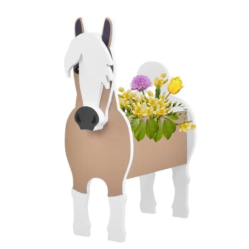 

Cute Horse Plants Container Cute Horses Planter DIY Plants Container Garden Art Decoration Plant Vase for Garden Home Office
