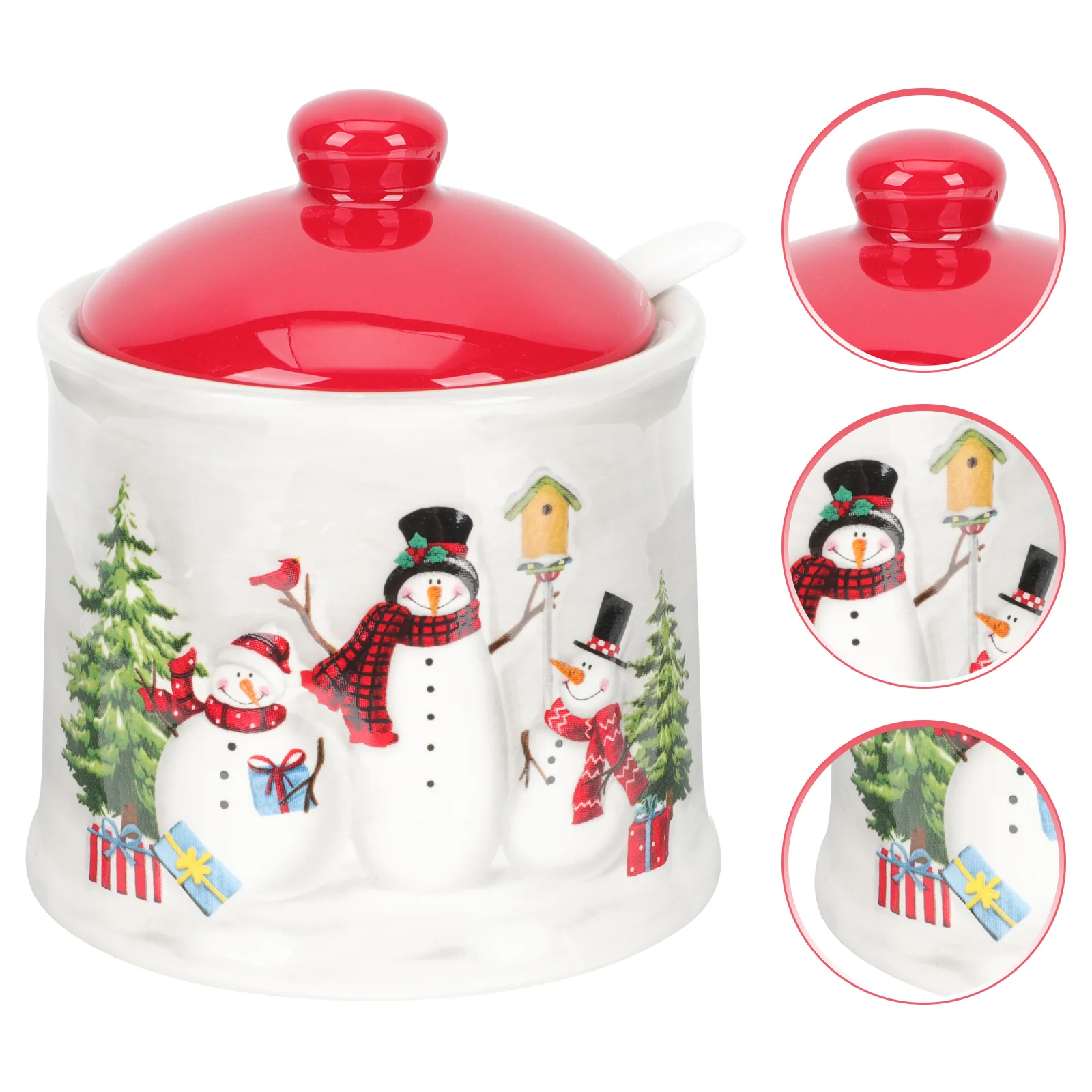 

Candies Ceramic Seasoning Jar Spice Delicate Container Christmas Shaker Lunch Box Compact Household Condiment Baby