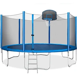 z siatką zabezpieczającą 16FT komercyjny okrągły plac zabaw dla dzieci trampolina fitness 6x9ft prostokątna trampolina