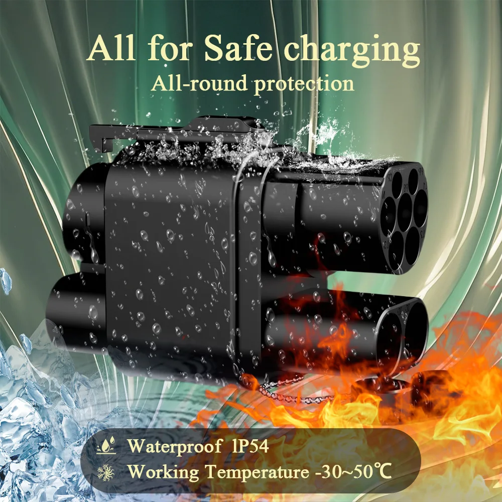 Kolanky 250KW DC + AC من شاحن CCS2 إلى CCS1 US Car EV CCS2 إلى CCS1 شاحن السيارة الكهربائية سريع Ev محول الشحن جزء السيارات #3