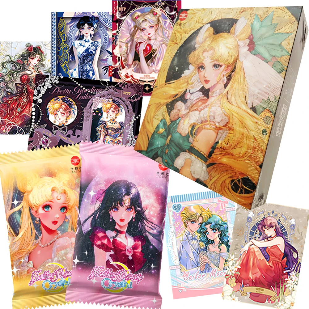 

Magical Girl Sailor Moon Collection Cards for Kids Classic Anime Characters Tsukino Usagi Cute Q-Version Surprise Fun Card Gift