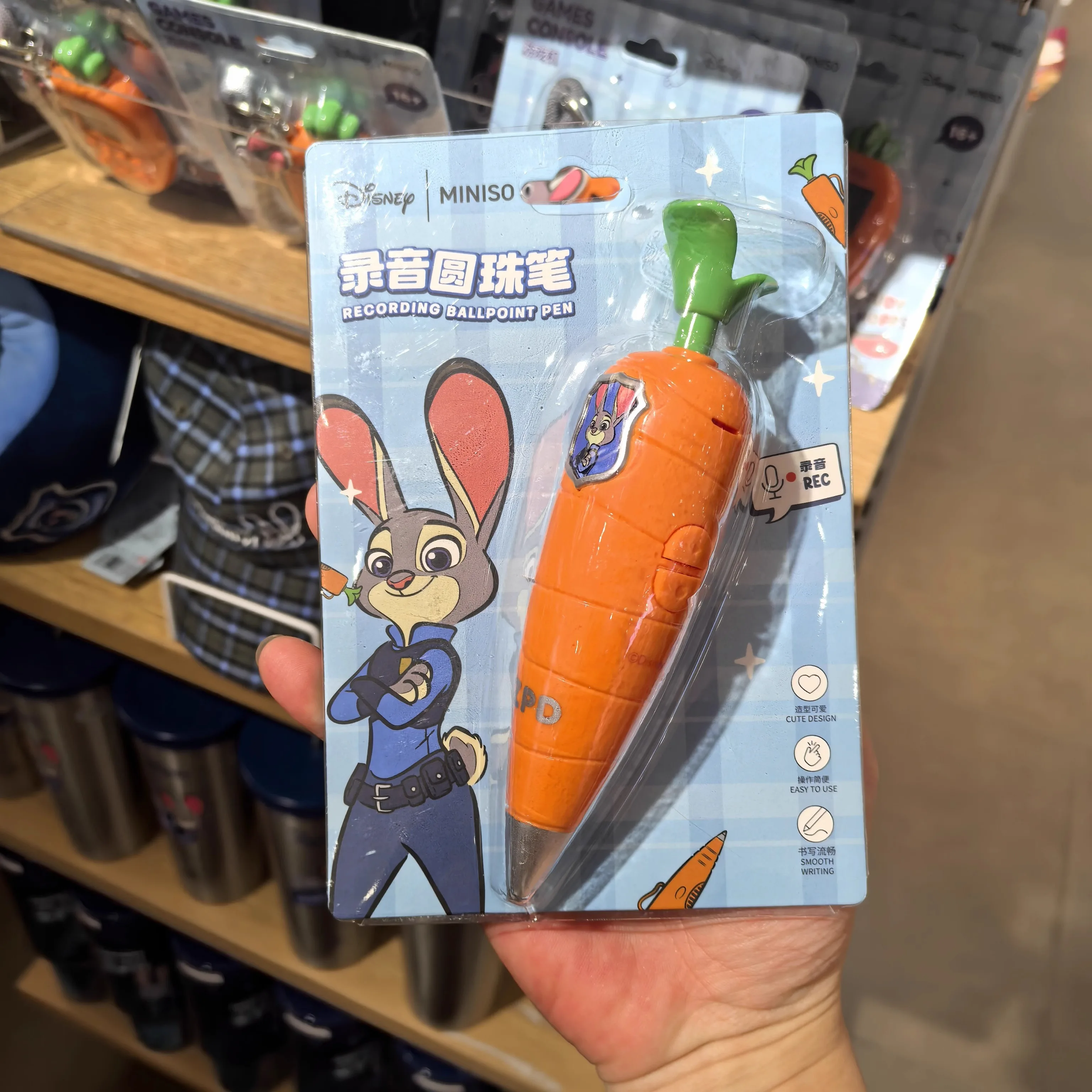 

Disney Zootopia Judy Hoppers Officer Life Series Recording Ballpoint Pen Memo Function Cute Novelty Gift for Fans