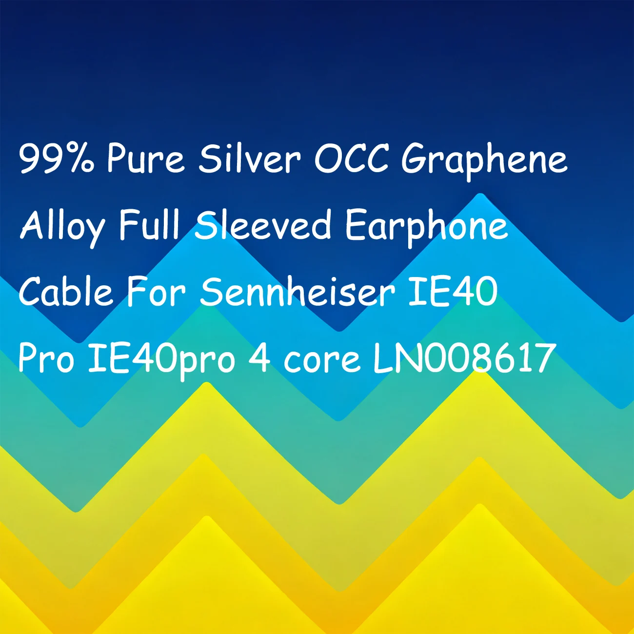 

99% Pure Silver OCC Graphene Alloy Full Sleeved Earphone Cable For Sennheiser IE40 Pro IE40pro 4 core LN008617