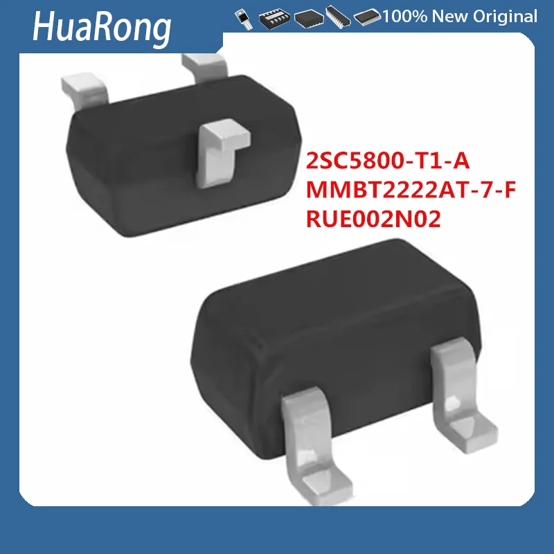 100Pcs/Lot 2SC5800-T1-A MMBT2222AT-7-F RUE002N02  SOT-523