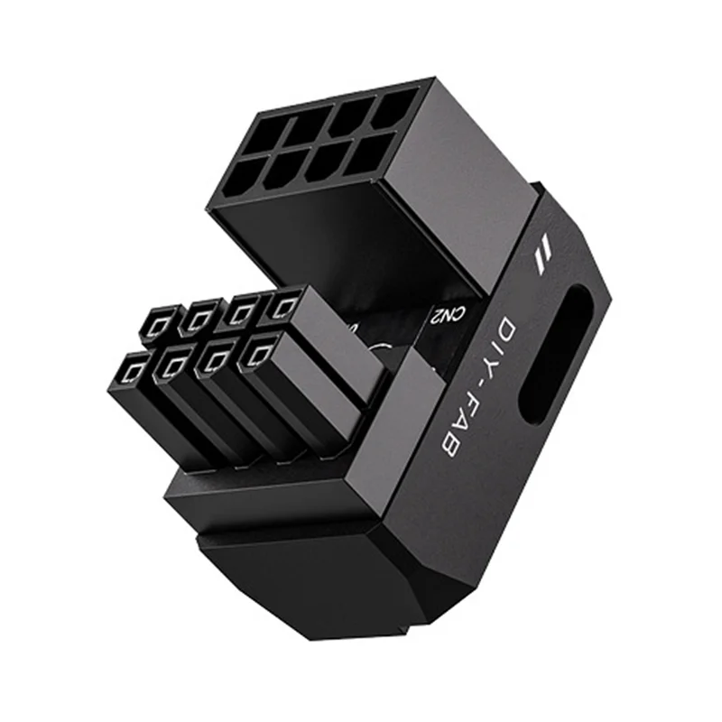 ABT-8-Pin Pcle 3.0 GPU Power Adapter 180 Degree Connector Power Adapter Converter For Desktops Graphics B
