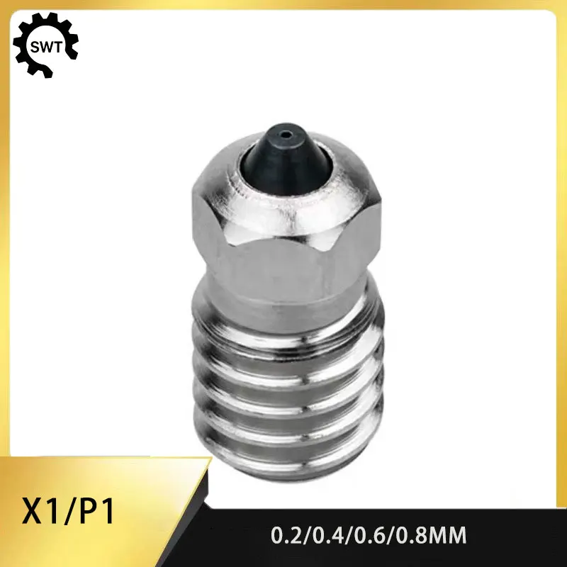 Bambu Lab X1 & P1 Series Bimetallic Nozzle CuCrZr HS High Temperature Wearproof Upgrade 3D Printer Replacement Print