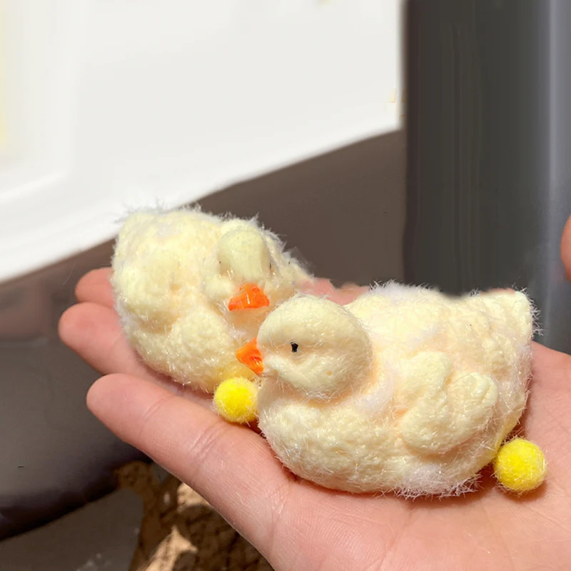 1 pièce fait à la main en Silicone souple mignon canard et nid de canard jouets à presser Squishy pincement soulagement du Stress jouet pour bébé cadeau