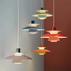 Danish Designer Umbrella Ceiling Chandelier Modern Colorful Led Pendant Lamp Living Room Bedroom Suspended Light Dining Room