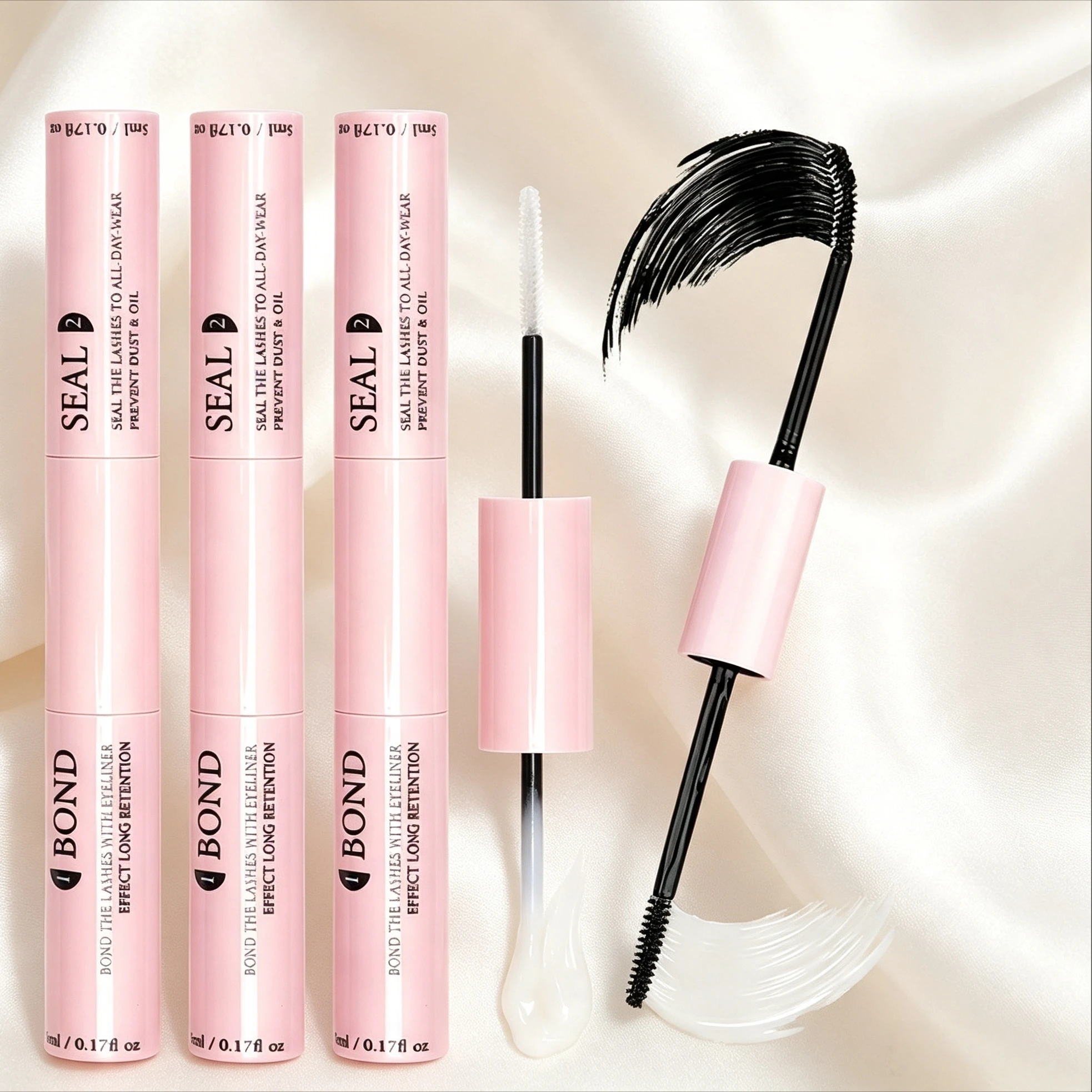 3Pieces Bond and Seal 2 in 1 Adhesive Sealing Eyelash Glue for DIY Group Lashes Household False Eyelash Professional Makeup Tool