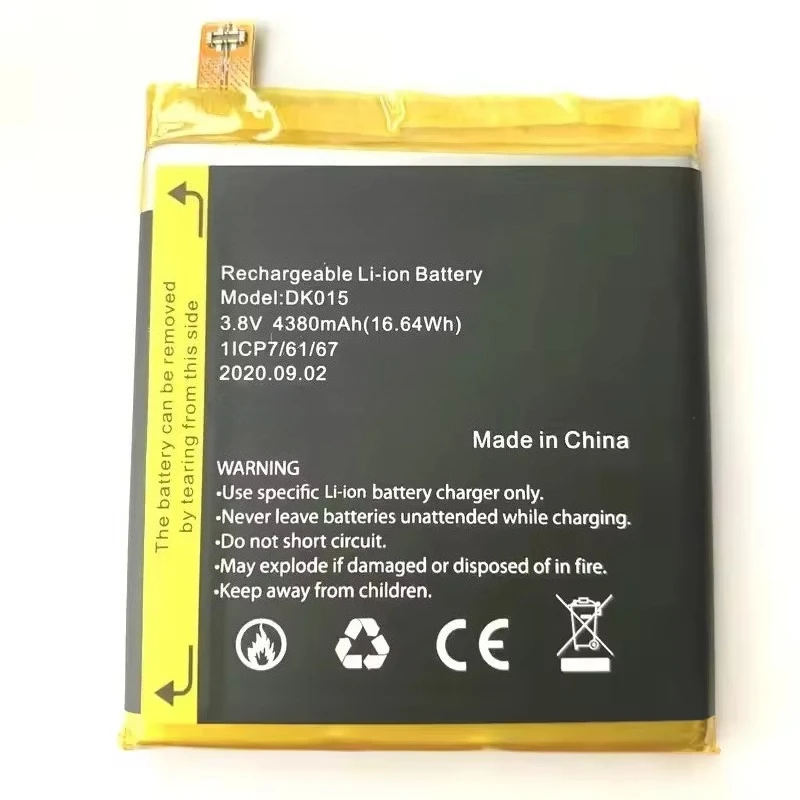 New DK015 3.8V 4380mAh 16.64Wh Replacement Li-ion Battery for Blackview BV9900 BV9900 Pro Rugged Smartphone Battery Accessories