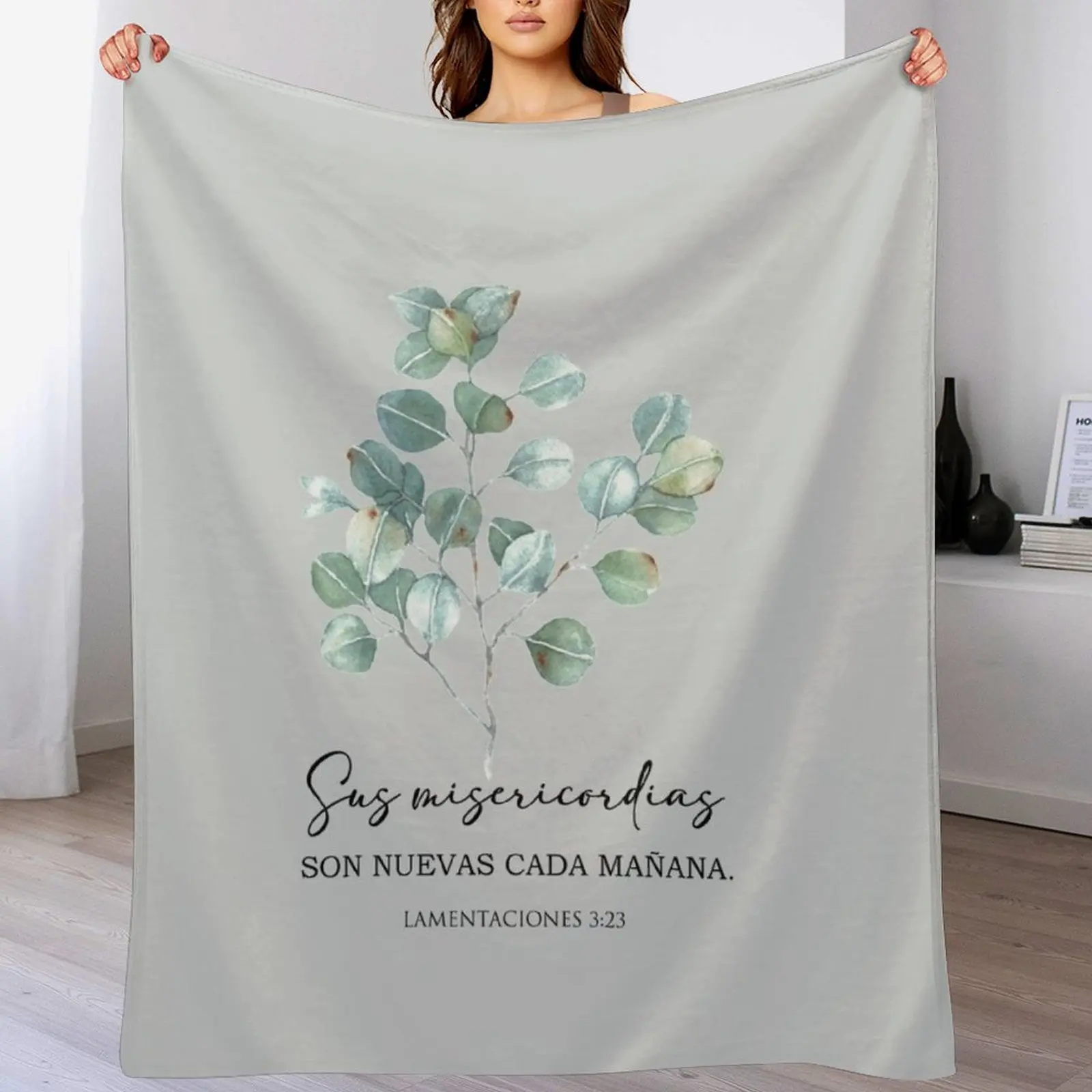 Sus misericordias son nuevas cada ma?ana spanish bible verse Throw Blanket