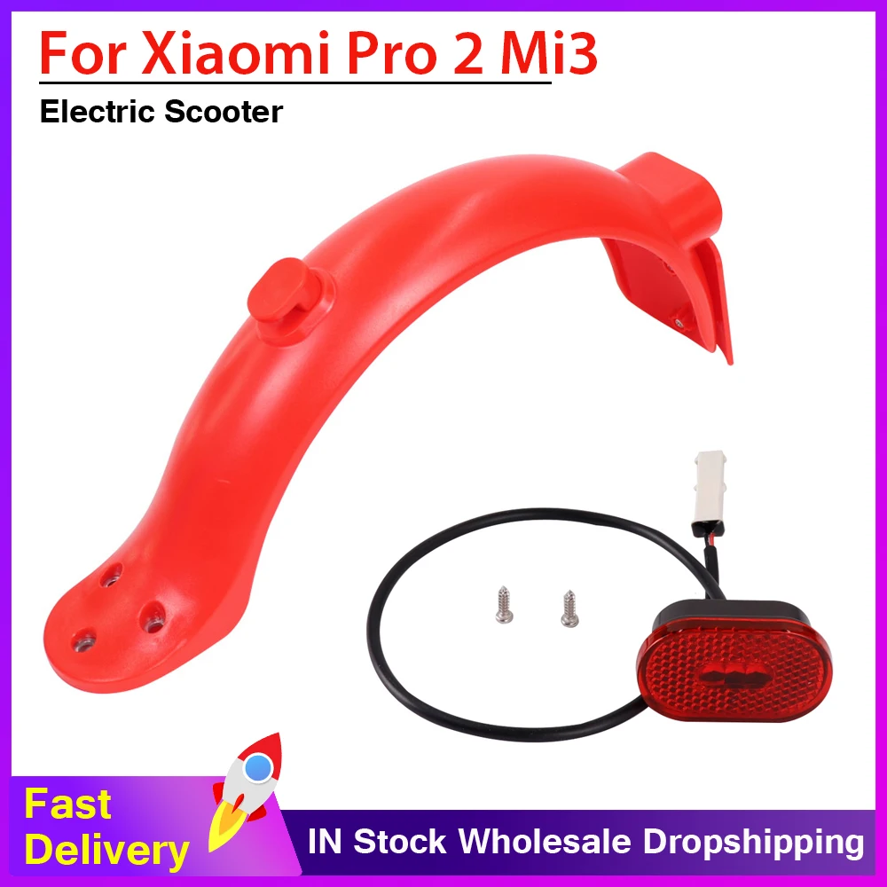 Rear Mudguard Taillight Set Electric Scooter Fender For Xiaomi Pro2 Mi3 KickScooter New Version Rear Fender Taillight Lamp Parts