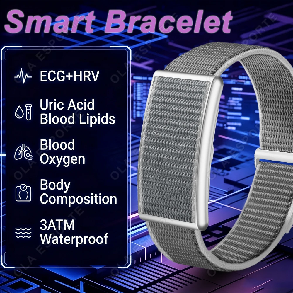 2026 Neues Smartes Fitness-Armband Herzfrequenz Blutsauerstoff Schlafüberwachung Körpertemperatur Stress-Tracker für Frauen und Männer Gesundheitsband HW12