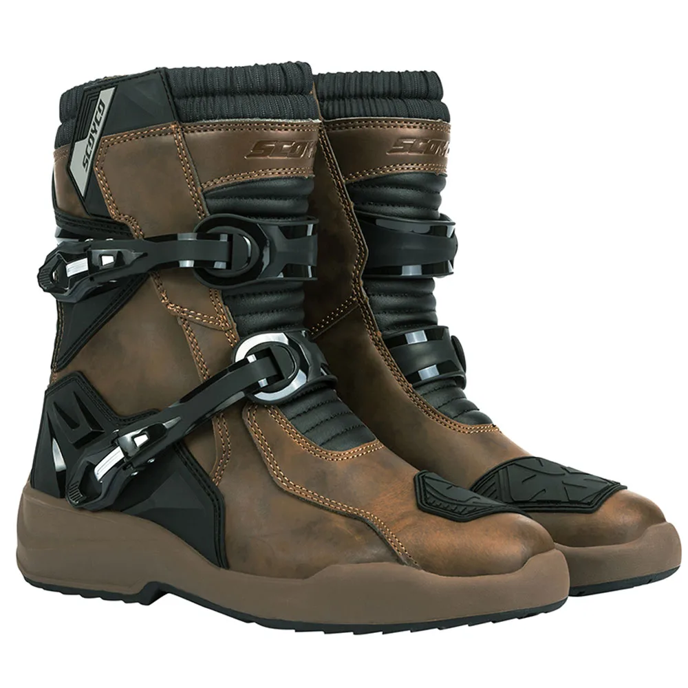 Scoyco Stivali da motocross Impermeabili Botas De Moto Anti-caduta Botas Moto Hombre Scarpe da moto Stivali da equitazione