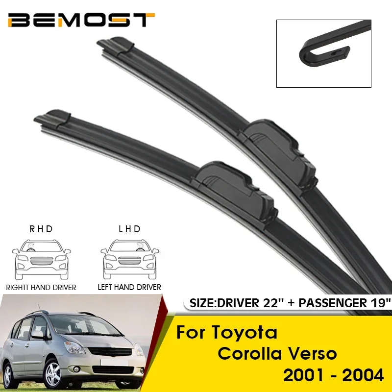 

Car Wiper Blades For Toyota Corolla Verso 2001-2004 Windshield Windscreen Front Window Blades 22"+19" Car Accessories