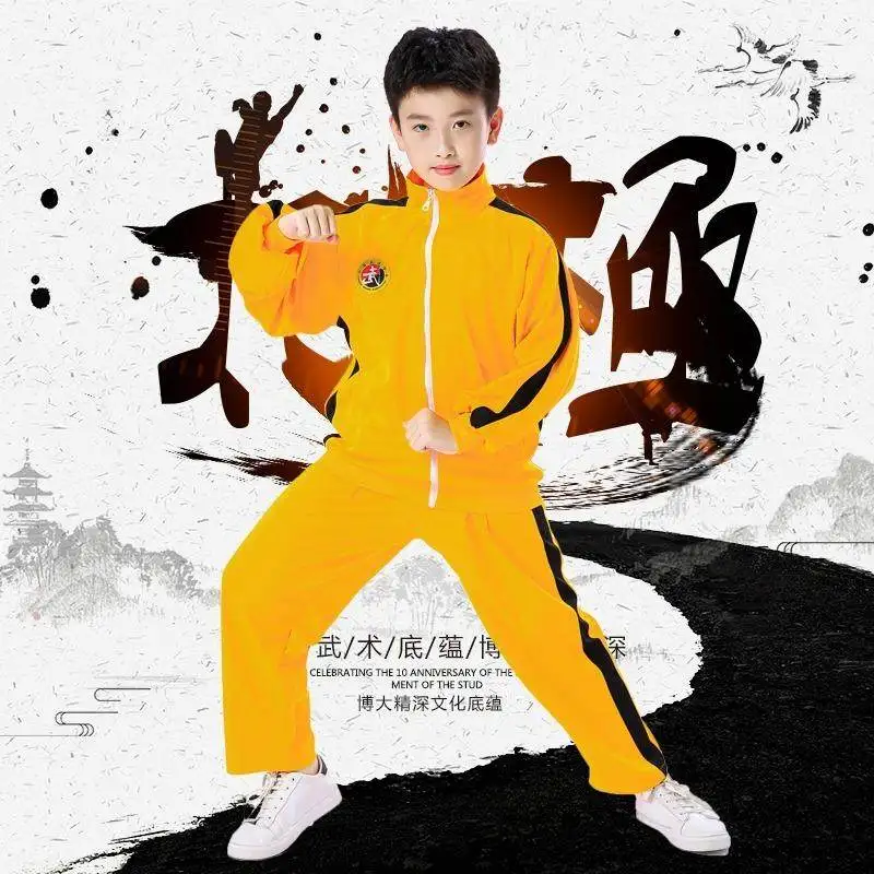 Kids Kung Fu Martial Arts Performance Costume 2026 Unisex Training Suit Sparring Sports Stage Wea