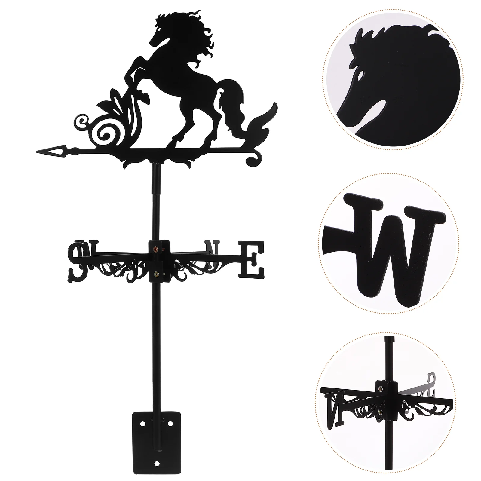 

Roof Weather Vane Farmhouse Weathervane Metal Wind Direction Indicator Garden Decor Yard